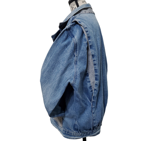 Vintage Cherokee by California Denim Jacket Retro 80's Two Tone Denim Y2K Medium - Picture 6 of 15